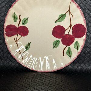 Vintage BLUE RIDGE Pottery APPLE PLATE 9 inch Hand Painted